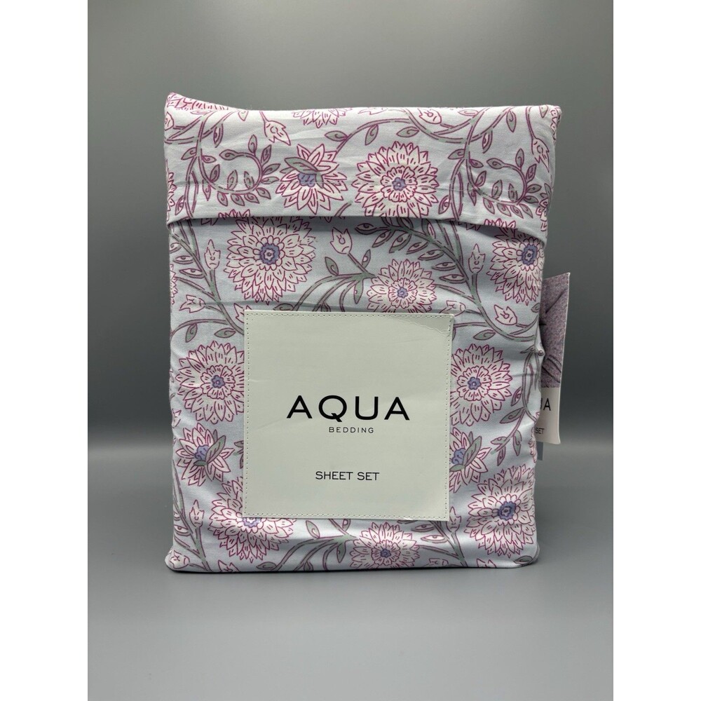 Floral Sheet Set in Lavender Pink